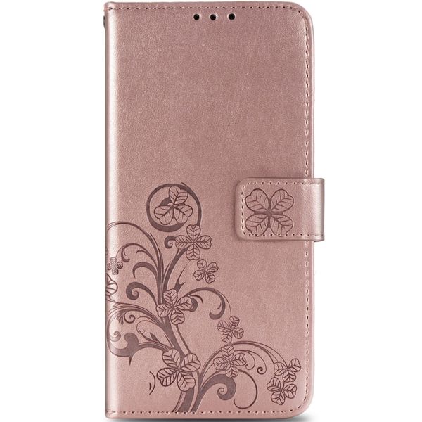 Klavertje Bloemen Bookcase Nokia 5.3 - Rosé Goud