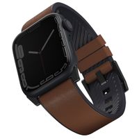 Uniq Straden Waterproof leren bandje Apple Watch Series 1 t/m 10 / SE / Ultra (2) (44/45/46/49 mm) - Toffee Brown