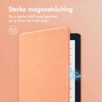 imoshion Canvas Sleepcover Bookcase Kobo Clara HD - Peach