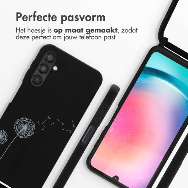 imoshion Siliconen design hoesje met koord Samsung Galaxy A25 (5G) - Dandelion Black