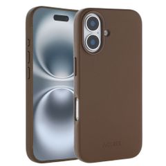 Accezz Leather Back Cover with MagSafe Apple iPhone 16 - Coffee Brown