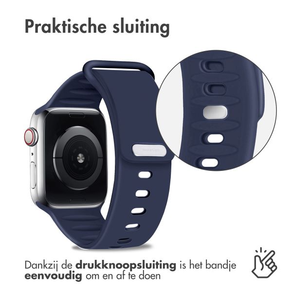 imoshion Siliconen bandje Apple Watch Series 1-9 / SE - 38/40/41 mm / Series 10 - 42 mm - Donkerblauw