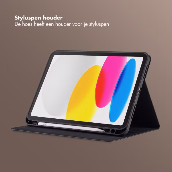 Selencia Riva Bookcase Apple iPad 11 (2025) 11 inch A16 / iPad 10 (2022) 10.9 inch - Zwart