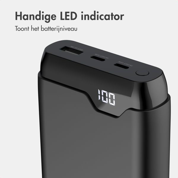 imoshion Powerbank 27.000 mAh - Quick Charge en Power Delivery - Zwart