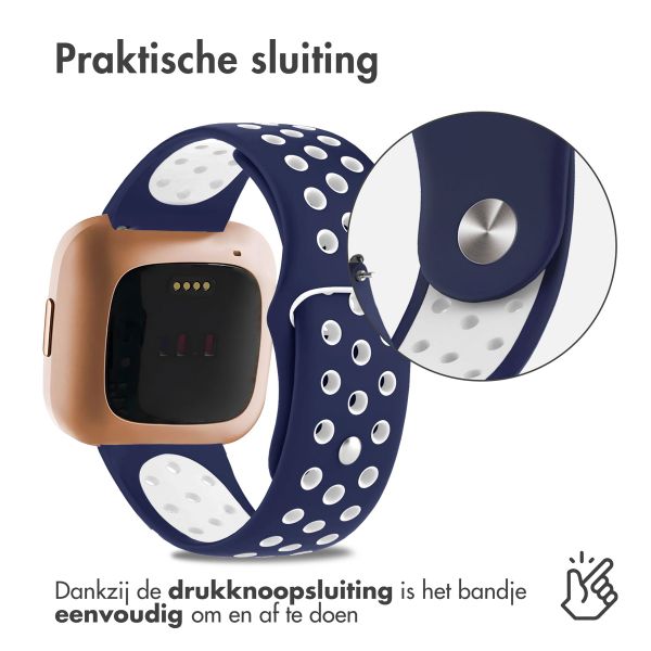 imoshion Siliconen sport bandje Fitbit Versa 2 / Versa Lite - Blauw / Wit