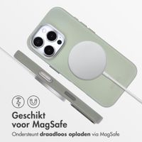 Accezz MagSafe Leather Backcover Apple iPhone 16 Pro - Light Grey