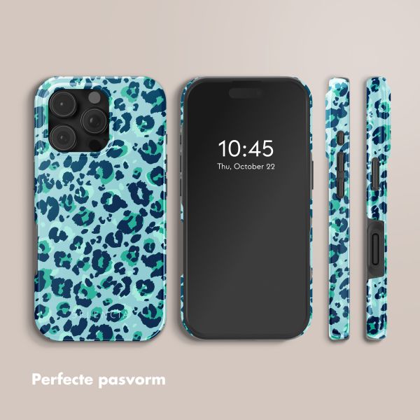Selencia Vivid Tough Backcover met MagSafe Apple iPhone 16 Pro Max - Wild Spots Light Blue