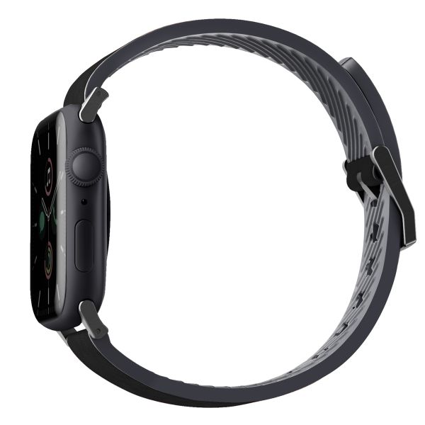 Uniq Straden Waterproof leren bandje Apple Watch Series 1 t/m 11 / SE / Ultra (44/45/46/49 mm) - Midnight