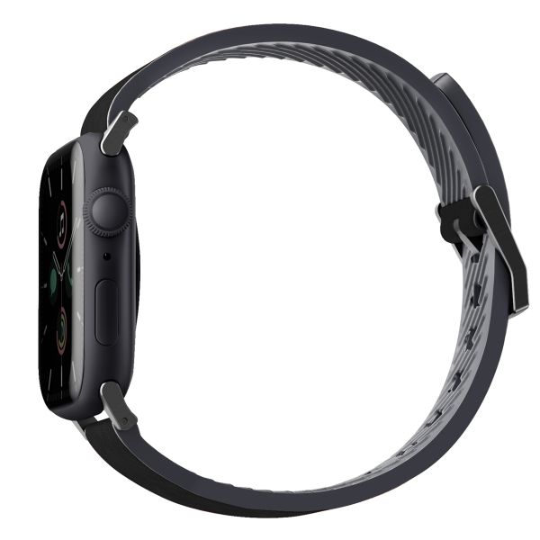 Uniq Straden Waterproof leren bandje Apple Watch Series 1 t/m 10 / SE / Ultra (2) (44/45/46/49 mm) - Midnight Black