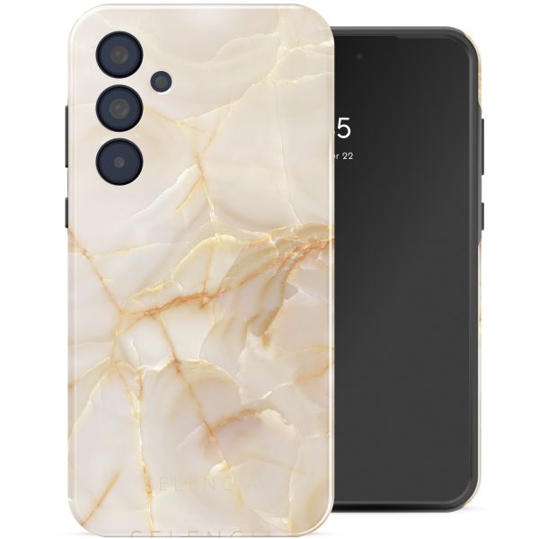 Selencia Vivid Tough Backcover Samsung Galaxy A35 - Golden Beige Marble