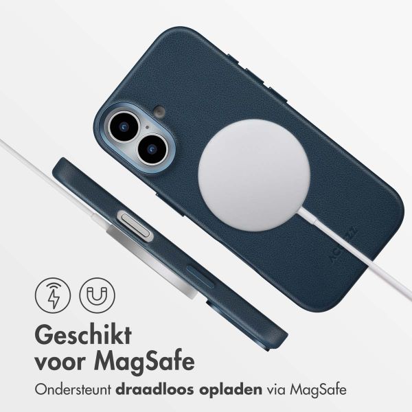 Accezz MagSafe Leather Backcover Apple iPhone 17 - Nightfall Blue