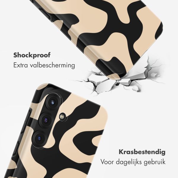 Selencia Vivid Backcover met MagSafe Samsung Galaxy S25 - Art Wave Black