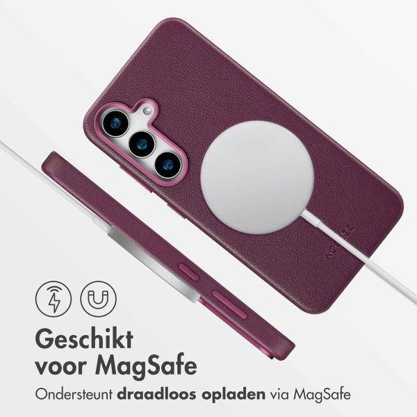 Accezz MagSafe Leather Backcover Samsung Galaxy S25 Plus - Heath Purple