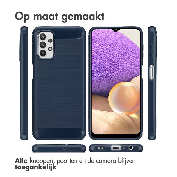 imoshion Brushed Backcover Samsung Galaxy A32 (5G) - Donkerblauw