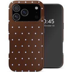 Selencia Vivid Backcover Apple iPhone 17 Pro - Happy Dots Chocolate