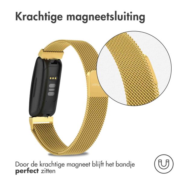 imoshion Milanees magnetisch bandje Fitbit Inspire - Maat M - Goud