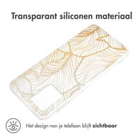 imoshion Design hoesje Motorola Moto G54 - Golden Leaves Transparant