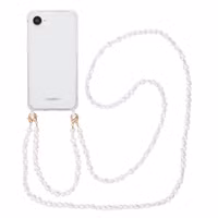 imoshion Backcover met koord + armband Apple iPhone 16e - Parels Hartjes