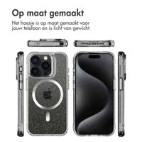 imoshion Clear Glitter Backcover met MagSafe Apple iPhone 15 Pro Max - Zilver
