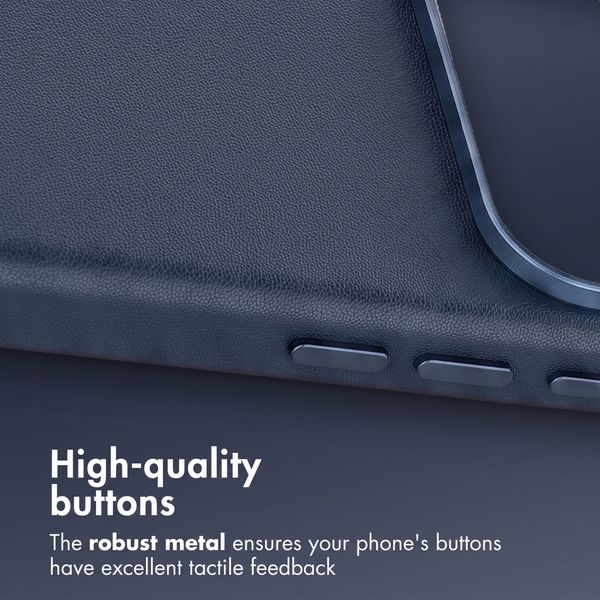 Accezz Leather Case with MagSafe Apple iPhone 18 Pro / 17 Pro - Nightfall Blue