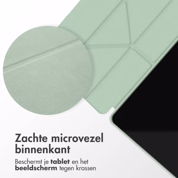 imoshion Origami Bookcase Apple iPad 9 (2021) 10.2 inch / iPad 8 (2020) 10.2 inch / iPad 7 (2019) 10.2 inch - Lichtgroen
