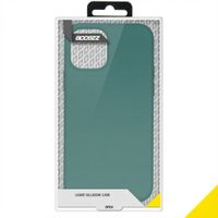 Accezz Liquid Silicone Backcover Apple iPhone 12 (Pro) - Donkergroen