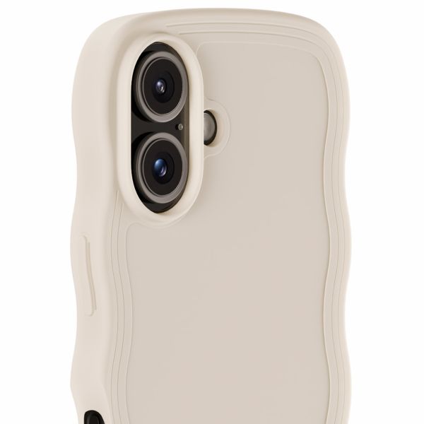 Holdit Wavy Case iPhone 16 - Light Beige