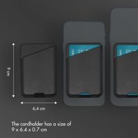 Accezz Leather Card Holder - Compatible with MagSafe and Qi2 - Onyx Black