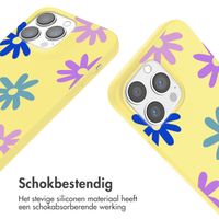 imoshion Siliconen design hoesje met koord iPhone 13 Pro - Yellow Flower Distance