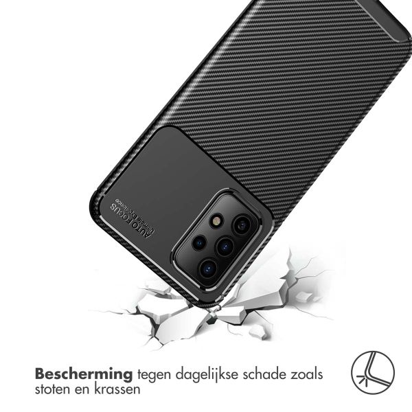 imoshion Carbon Softcase Backcover Samsung Galaxy A52(s) (5G/4G) - Zwart