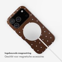 Selencia Vivid Backcover met MagSafe Apple iPhone 17 Pro Max - Happy Dots Chocolate