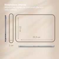 Selencia Corduroy Laptop hoes 13-14 inch - Laptopsleeve - Beige