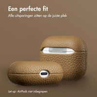 Accezz Echt Leren Case Apple AirPods 3 - Taupe
