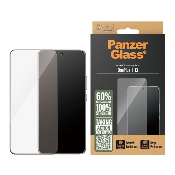 PanzerGlass Ultra-Wide Fit Anti-Bacterial Screenprotector OnePlus 13