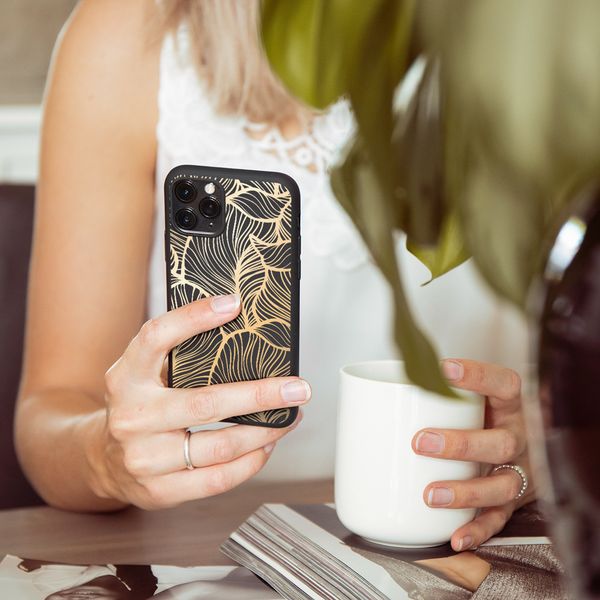 imoshion Design hoesje Samsung Galaxy A71 - Golden Leaves