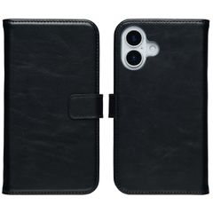 Selencia Genuine Leather Book Case Apple iPhone 17 - Black