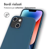 Accezz Leather Backcover met MagSafe Apple iPhone 14 Plus - Donkerblauw