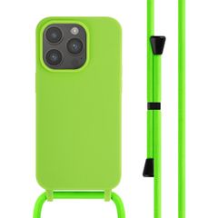 imoshion Siliconen hoesje met koord iPhone 14 Pro - Fluor Groen