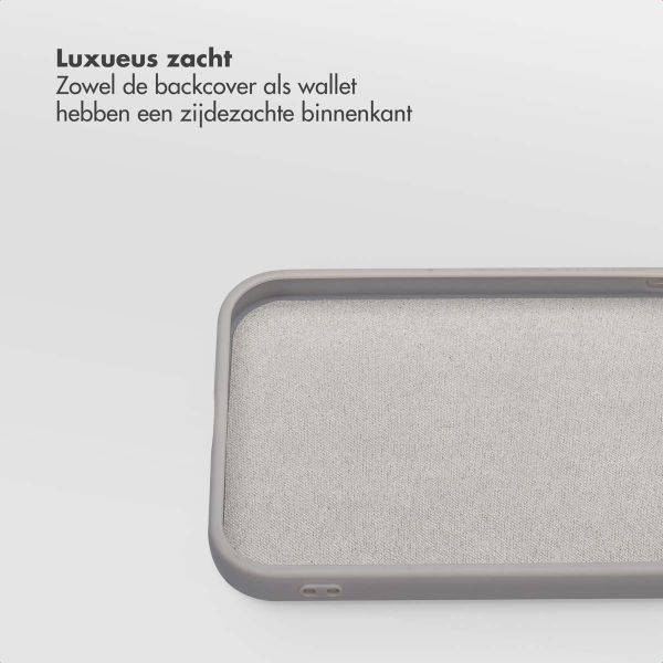 Selencia Olyn Uitneembare Bookcase met MagSafe Apple iPhone 12 (Pro) - Grijs