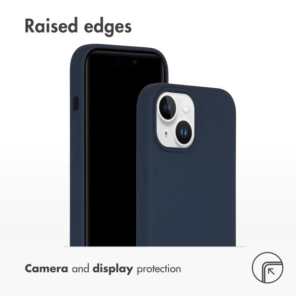 Accezz Liquid Silicone Back Cover with MagSafe Apple iPhone 15 - Dark Blue