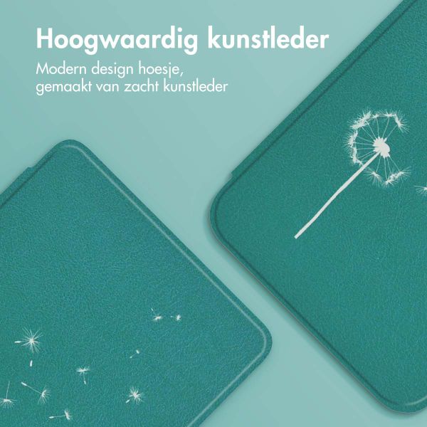 imoshion Design Slim Hard Case Sleepcover Kobo Nia - Green Dandelion