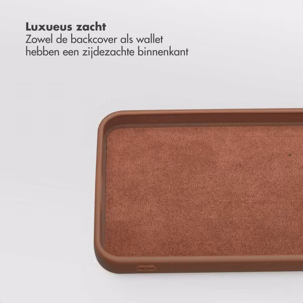 Selencia Olyn Uitneembare Bookcase met MagSafe Samsung Galaxy S24 FE - Bruin