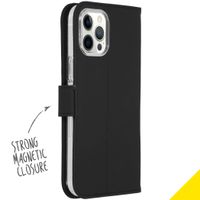 Accezz Wallet Softcase Bookcase iPhone 12 Pro Max - Zwart