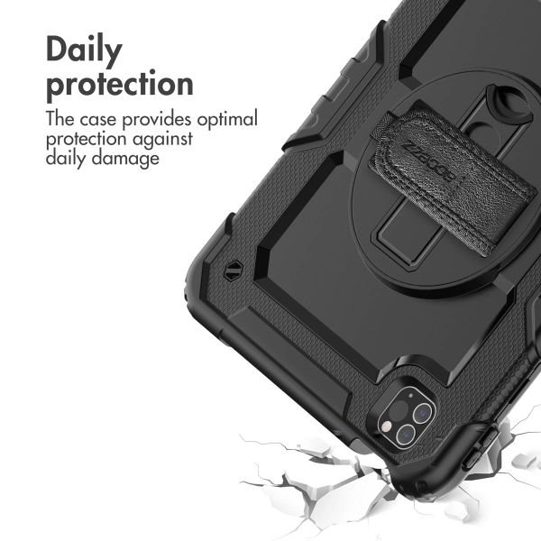 Accezz Rugged Back Cover with shoulder strap Apple iPad Air 5 (2022) / Air 4 (2020) - Black