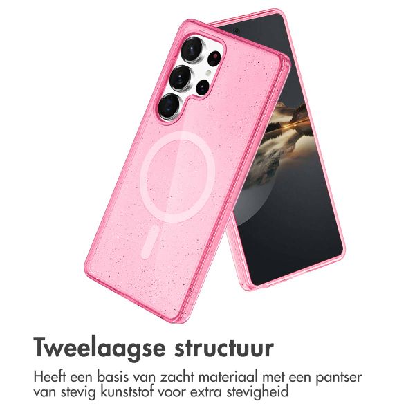 imoshion Sparkle Backcover met MagSafe Samsung Galaxy S25 Ultra - Glitter Roze