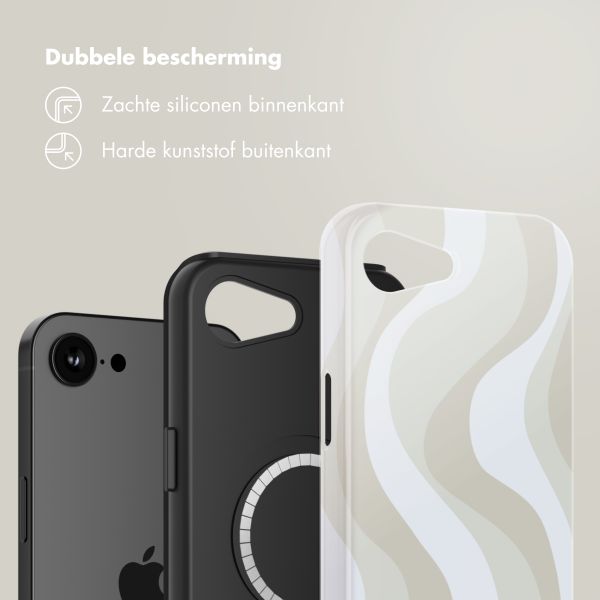Selencia Vivid Backcover met MagSafe Apple iPhone 16e - Desert Waves Beige