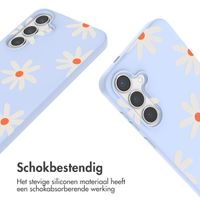 imoshion Siliconen design hoesje met koord Samsung Galaxy S24 Plus - Lila Flower Distance