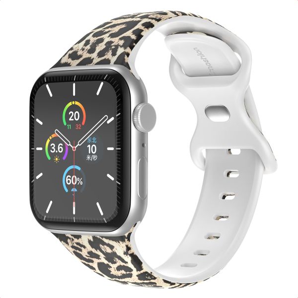 imoshion Siliconen⁺ bandje Apple Watch Series 1 t/m 9 / SE (38/40/41 mm) | Series 10 (42 mm) - Leopard