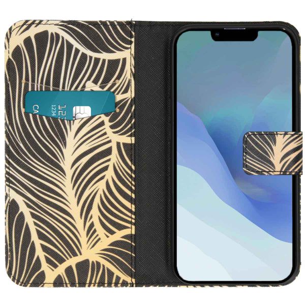 imoshion Design Softcase Bookcase iPhone 14 - Golden Leaves