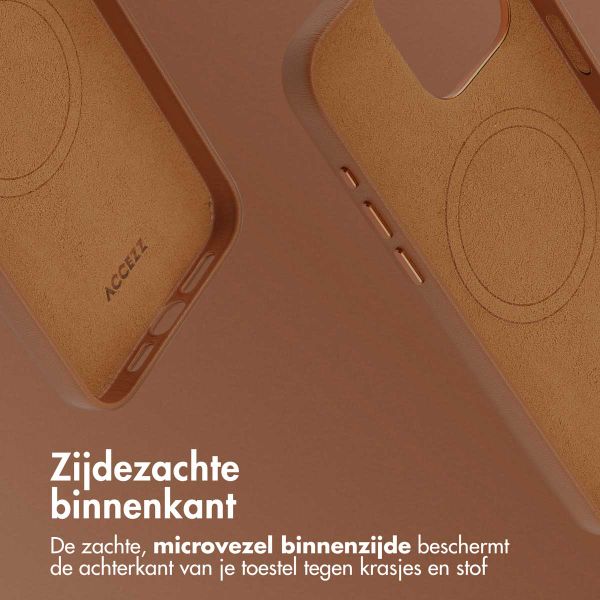 Accezz MagSafe Leather Backcover Apple iPhone 15 Pro Max - Sienna Brown